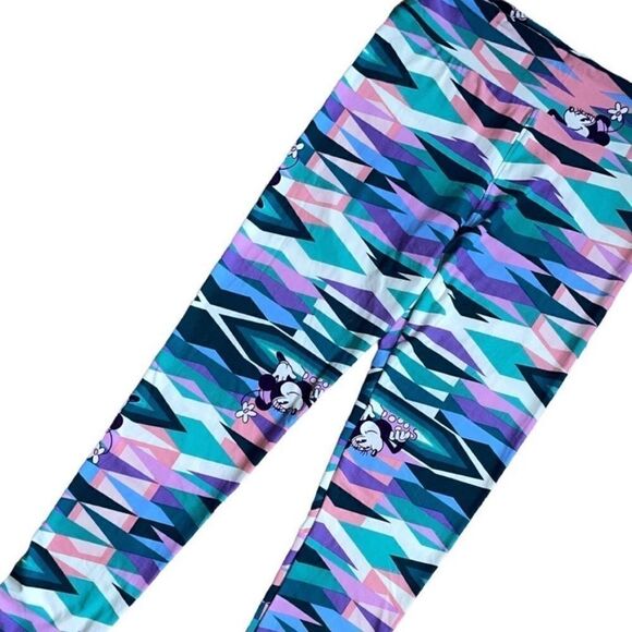 LuLaRoe One Size Leggings • Disney’s Minnie Mouse • Multicolor•Geometric Designs - Picture 7 of 12